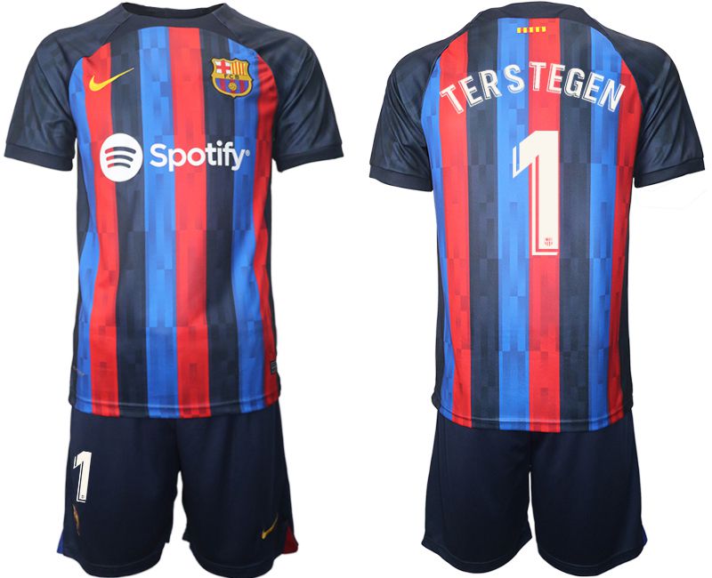 Men 2022-2023 Club Barcelona home blue #1 Soccer Jersey->barcelona jersey->Soccer Club Jersey